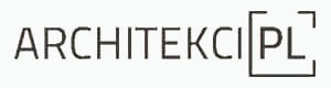 Minimalistyczny logotyp z napisem przedstawiający markę partnerską w branży architektonicznej.