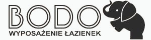 Logo firmy Bodo Wyposażenie Łazienek z literami DC w okręgu na białym tle.